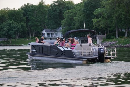 a small boat in a body of water